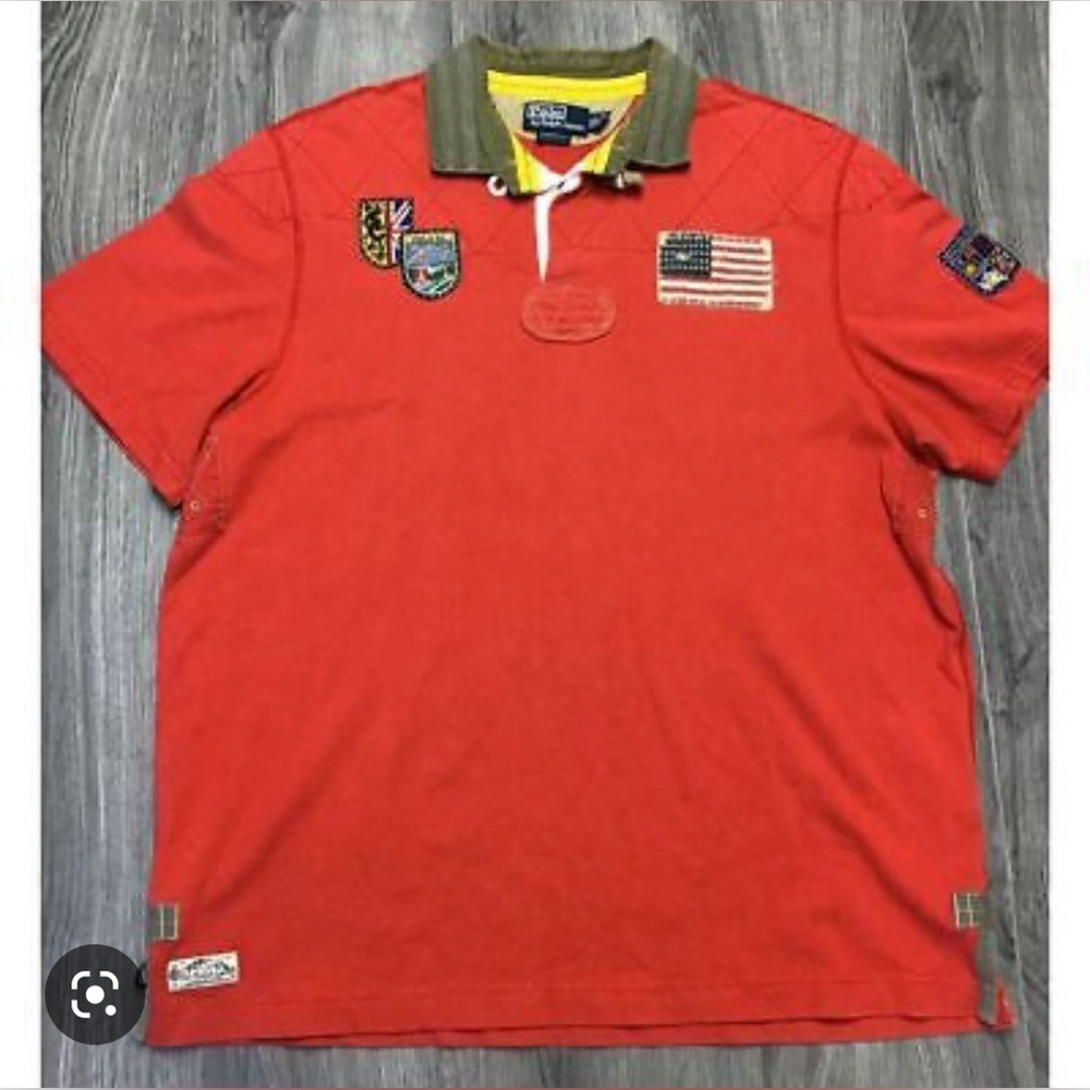 Vintage Polo by Ralph Lauren Wooden Toggle Mountain Expedition USA Shirt